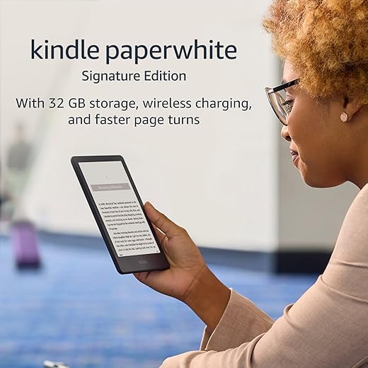 Amazon Kindle Paperwhite Signature Edition (32 Gb) – With Auto-Adjusting Front Light, Wireless Charging, 6.8“ Display, And Up To 10 Weeks Of Battery Life – Without Lockscreen Ads – Black