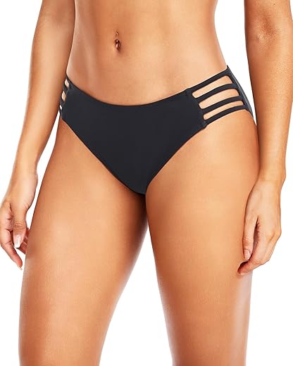 Tempt Me Women Strappy Bikini Bottom Full Coverage Bathing Suit Bottoms High Cut Swimsuit Bottom