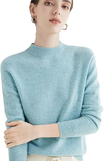 100% Merino Wool Sweaters For Women Fall Winter Warm Soft Knitted Loose Pullover Turtleneck Sweater Women'S