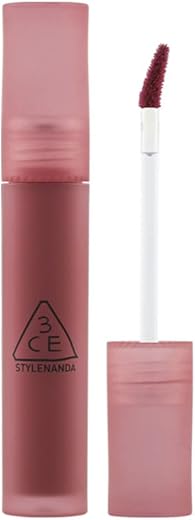 3Ce Blur Water Tint(4.6G) Soft Lip With Less Smear With A Blurry Finish (#Double Wind) With Sun Cream(1Ml*3Ea)