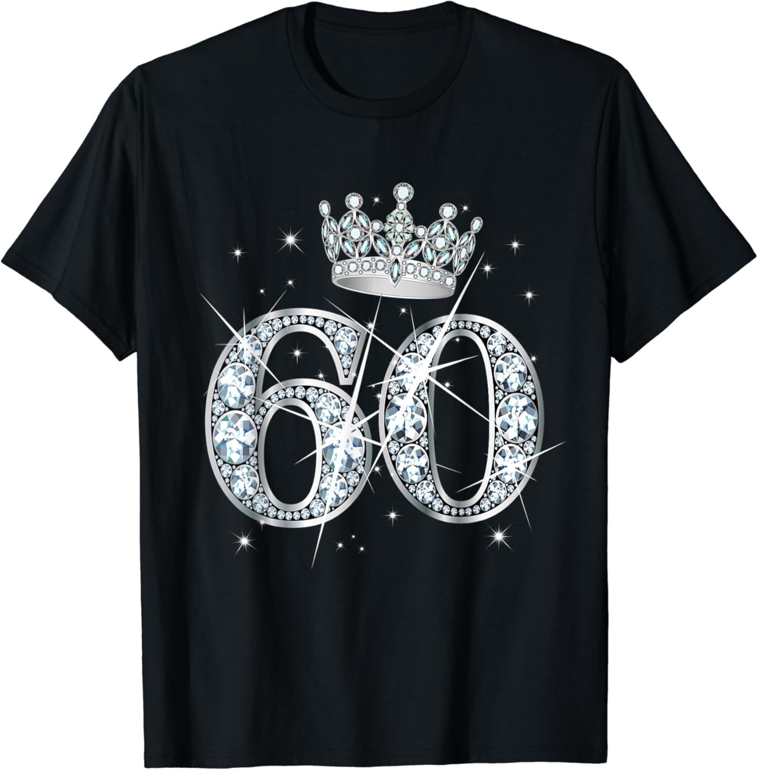 60Th Birthday Queen Women Diamond Crown 60 Year Old Gifts T-Shirt