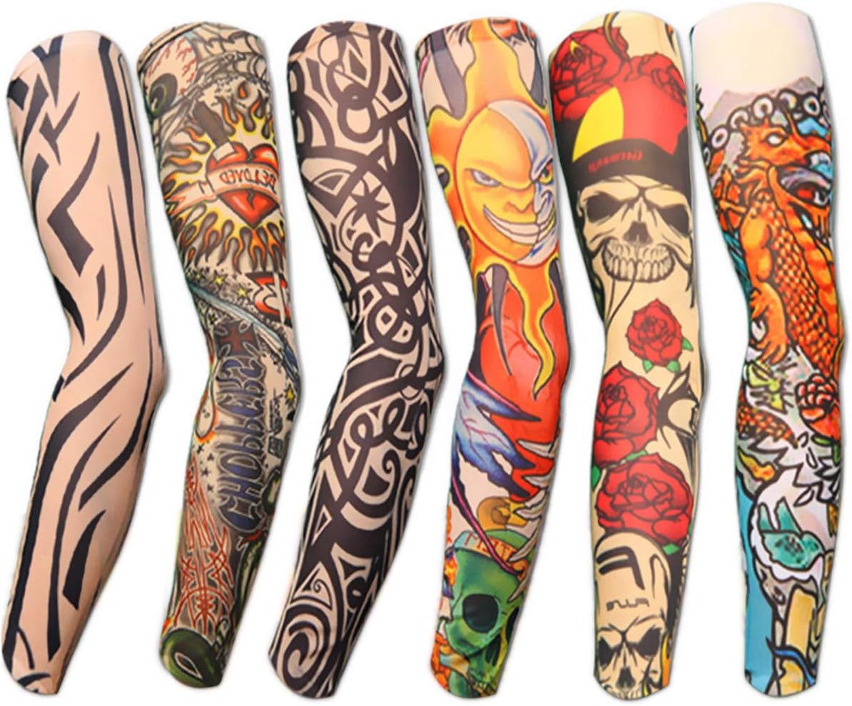 Akstore Temporary Tattoo Sleeves Set Arts Temporary Fake Slip On Tattoo Arm Sleeves Kit