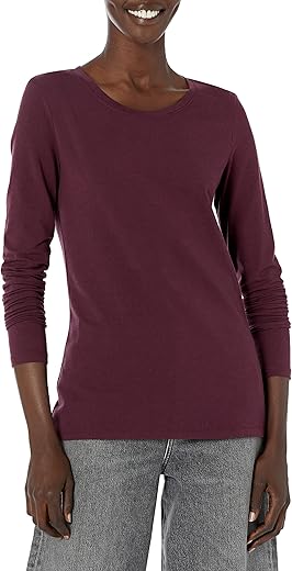 Amazon Essentials Women'S Classic-Fit Long-Sleeve Crewneck T-Shirt (Available In Plus Size)