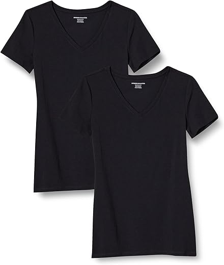 Amazon Essentials Women'S Classic-Fit Short-Sleeve V-Neck T-Shirt, Multipacks