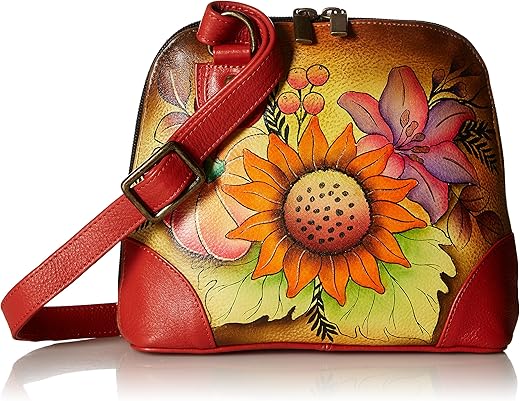 Anna By Anuschka Women'S Hand Painted Leather Small Multi Compartment Zip-Around Organizer