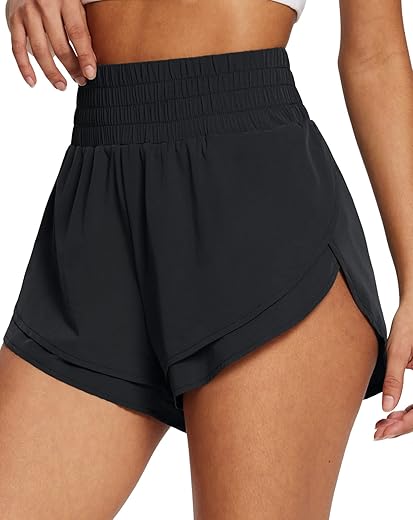 Baleaf Women'S 3&Quot; Workout Shorts High Waisted Athletic Running Shorts With Liner Sports Lightweight Quick Dry