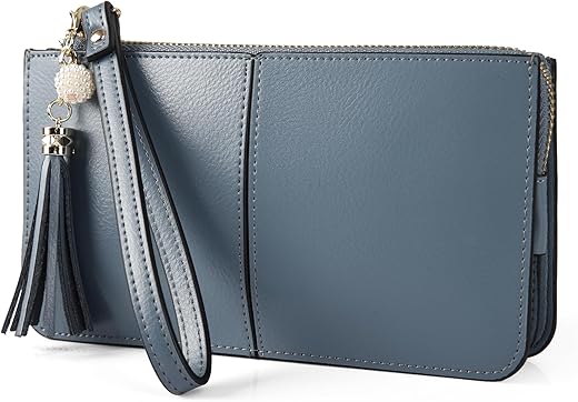 Befen Genuine Leather Wristlet Clutch Wallet Purses For Women, Women'S Small Multi Pocket Cell Phone Bag With Card Slots