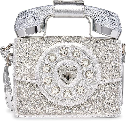 Betsey Johnson Million Stars Phone Bag, Silver