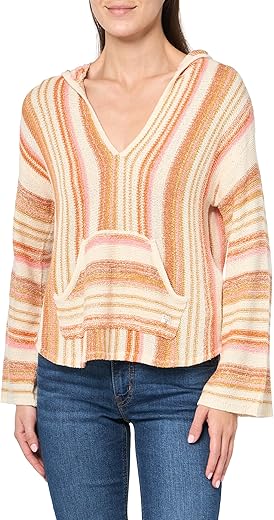 Billabong Women'S Bonfire Hooded Baja Pullover Sweater