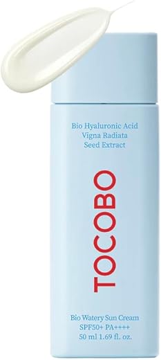 Bio Watery Sun Cream Spf50 Pa++++ (50 Ml / 1.69 Fl.oz.) | Bio Hyaluronic Acid Vigna Radiata Seed Extract | Broad Spectrum Facial Sun Cream | Hypoallergenic | Vegan | No White Cast | Korean Sunscreen