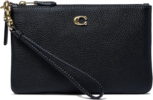 Coach Womens Polished Pebble Small Wristlet