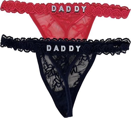 Custom Thong Special Word Daddy Rhinestone Thong Personalized Panties G-String Womens Sexy Underwear Thongs