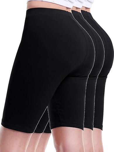 Design By Olivia Women'S Basic High Waisted Active Yoga Soft Biker Shorts