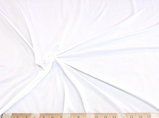 Discount Fabric Light Weight Swimwear Lining 4 Way Stretch White Ly786