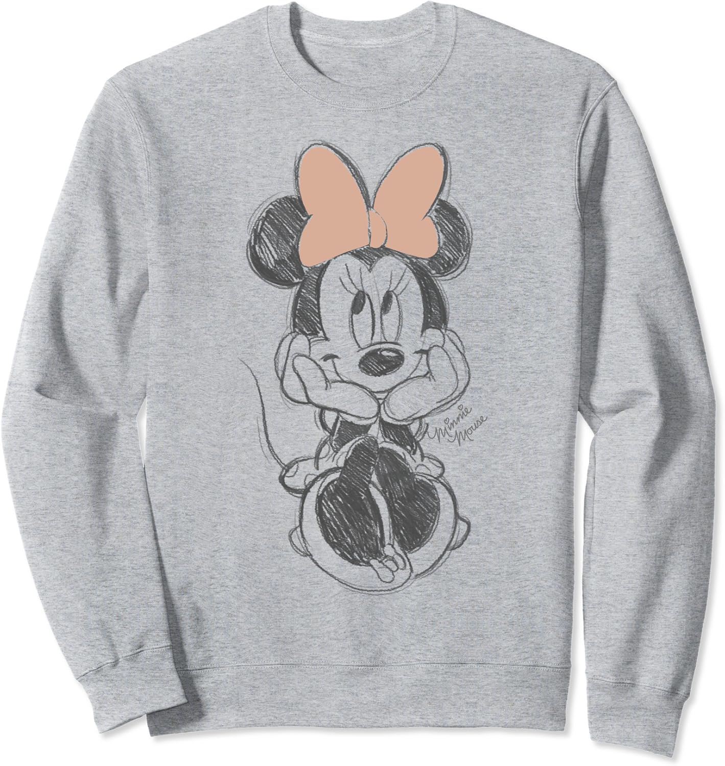 Disney Minnie Mouse Classic Sketch Cute Vintage Portrait Sweatshirt