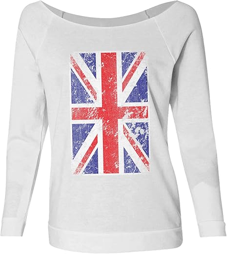 Distressed Great Britain Flag - Union Jack Uk Women'S French Terry Sweater