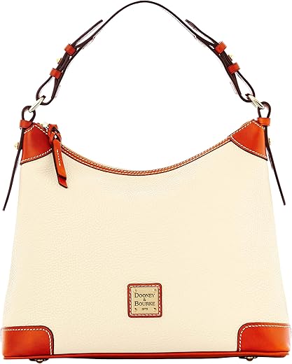 Dooney &Amp; Bourke Women'S Hobo Shoulder Bag In Pebble Grain Leather, Large Handbag With Adjustable Shoulder Strap