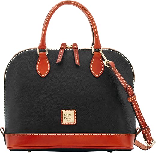 Dooney &Amp; Bourke Women'S Zip Zip Satchel In Pebble Grain Leather, Large Handbag With Adjustable &Amp; Detachable Shoulder Strap