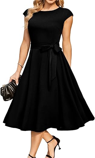 Dresstells Women'S Cocktail Dresses 2024 Modest Wedding Guest Dress, Graduation Prom &Amp; Bridesmaid