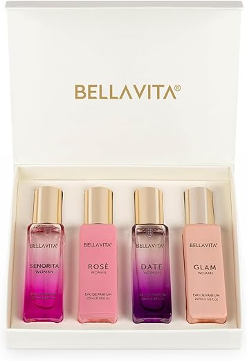 Eau De Parfum Set For Women (4X20 Ml) With Date, Senorita, Glam, Rose | Vanilla, Floral, Sweet, Musk | Perfect For Trials, Gifting, Or Blending To Craft Your Unique Fragrance