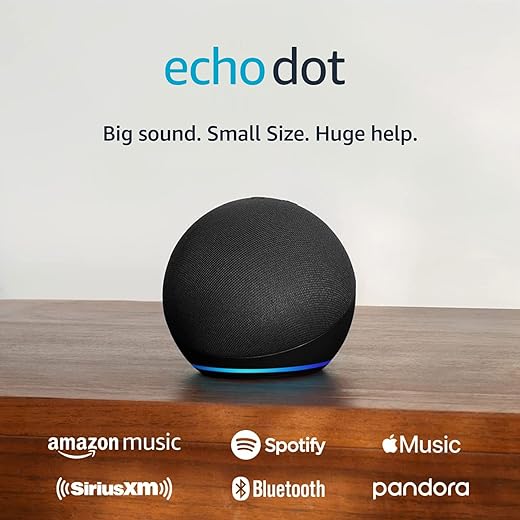 Echo Dot (5Th Gen, 2022 Release) | With Bigger Vibrant Sound, Helpful Routines And Alexa | Charcoal