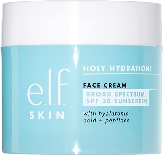 E.l.f. Holy Hydration! Face Cream, Broad Spectrum Spf 30 Sunscreen, Moisturizes &Amp; Softens Skin, Quick-Absorbing &Amp; Ultra-Hydrating, 1.8 Oz