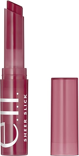 E.l.f. Sheer Slick Lipstick, Hydrating Lipstick For Sheer Color With A Shiny Finish, Infused With Vitamin E, Vegan &Amp; Cruelty-Free, Black Cherry