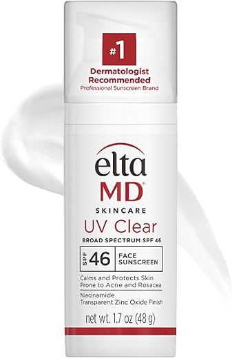 Eltamd Uv Clear Face Sunscreen, Oil Free Sunscreen With Zinc Oxide, Dermatologist Recommended Sunscreen