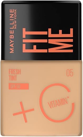 Fit Me Fresh Tint, With Spf 50 Pa+++ &Amp; Vitamin C, Lightweight Natural Coverage For Daily Wear, Shade 05, 30Ml