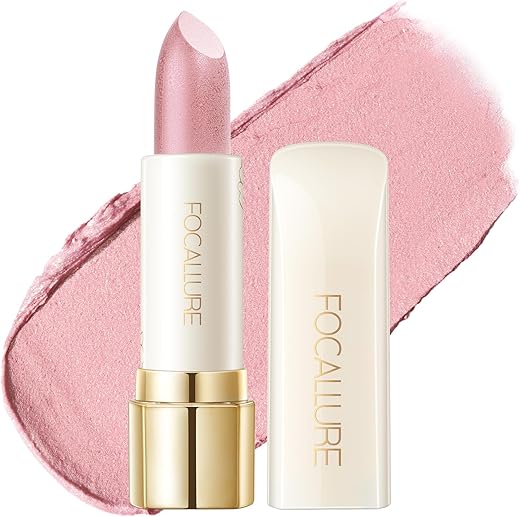 Focallure Moisturizing Shiny Lipstick,Pearl Shimmery Finish,Hydrating Tinted Lip Balm With Creamy Texture,Long Lasting High Pigmented Lip Stain,Sour Sugar