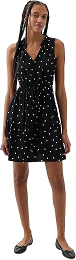 Gap Women'S Sleeveless Split Neck Dress