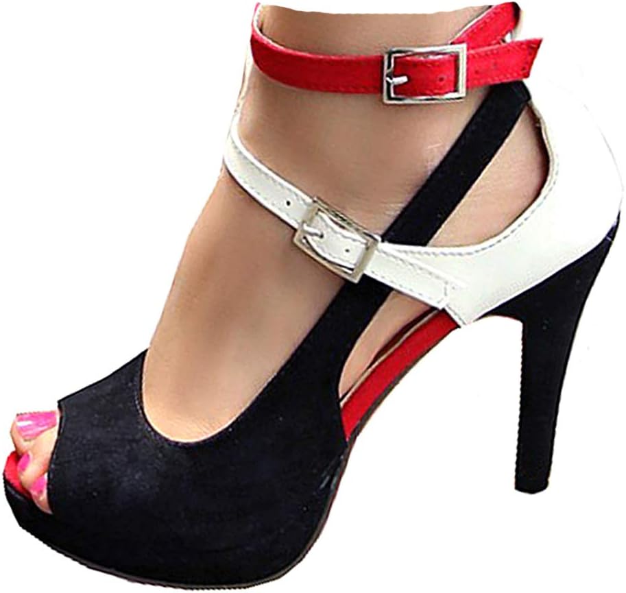 Getmorebeauty Women'S High Heels Shoes Ankle Straps Dress Heeled Sandals