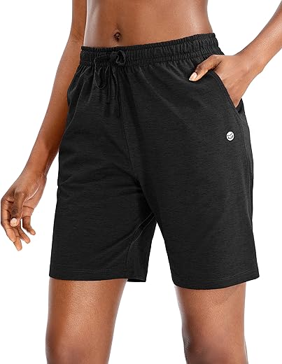 G Gradual Women'S Bermuda Shorts Jersey Shorts With Deep Pockets 7&Quot; Long Shorts For Women Lounge Walking Athletic