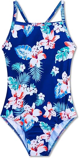 Girls Swimsuits One-Piece Bathing Suits Multicolor Kids Sport Summer Beach Swimwear For 2-10 Years Old