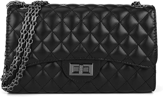 Gladdon Quilted Leather Crossbody Purse For Women Trendy Ladies Shoulder Bag With Chain Designer Purses