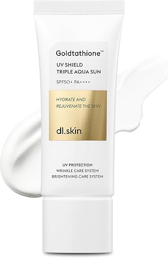 Goldtathione Sun Skin Care Triple Aqua Sun Block Face Lotion With Spf 50+ Pa++++ Hydrating &Amp; Rejuvenating Face Moisturizer Korean Sunblock Day Cream W/Double Fine Line Care (1.18 Fl Oz)