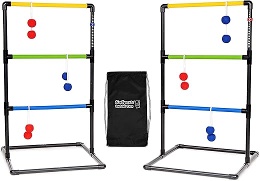 Gosports Ladder Toss Indoor &Amp; Outdoor Game Set With 6 Soft Rubber Bolo Balls And Travel Carrying Case - Choose Pro Or Classic