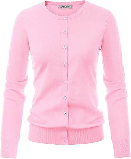 Grace Karin Women'S Classic Long Sleeve Knit Cardigan Sweaters Casual Open Front Button Down Cardigan S-3Xl