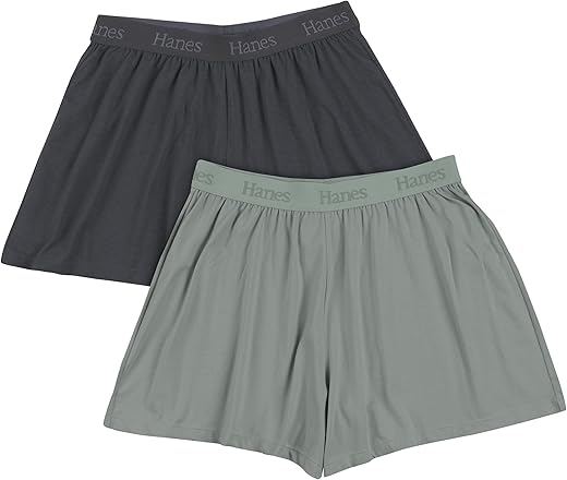 Hanes Women'S Originals Supersoft Sleep Shorts, Comfywear Lounge Shorts, 3.25&Quot;, 2-Pack