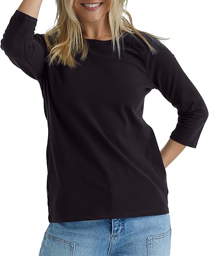 Hanes Women'S Raglan Sleeve Tee, Women’s Stretch Cotton Tee, Women’s Crewneck Tee