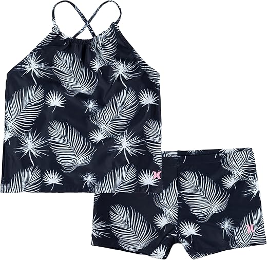 Hurley Girls' Boyshort Tankini 2-Piece Swimsuit