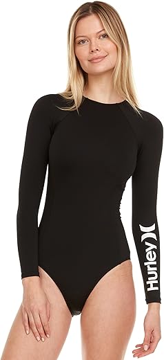 Hurley Long Sleeve Womens One Piece Swimsuits, Swimsuit For Women, Bathing Suit For Women, Swim Suit Upf 50+ Spf Uv Protected