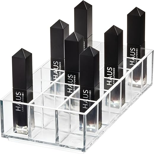 Idesign The Sarah Tanno Collection Plastic Lipstick Organizer, 8&Quot; X 4&Quot; X 2&Quot;, Clear