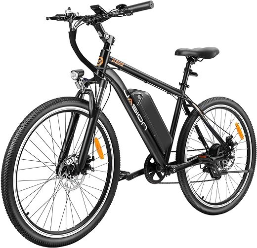 Jasion Eb5 Electric Bike For Adults With 360Wh Removable Battery, 40Miles 20Mph Commuting Electric Mountain Bike With 350W Brushless Motor, 7-Speed, 26&Quot; Tires And Front Fork Suspension