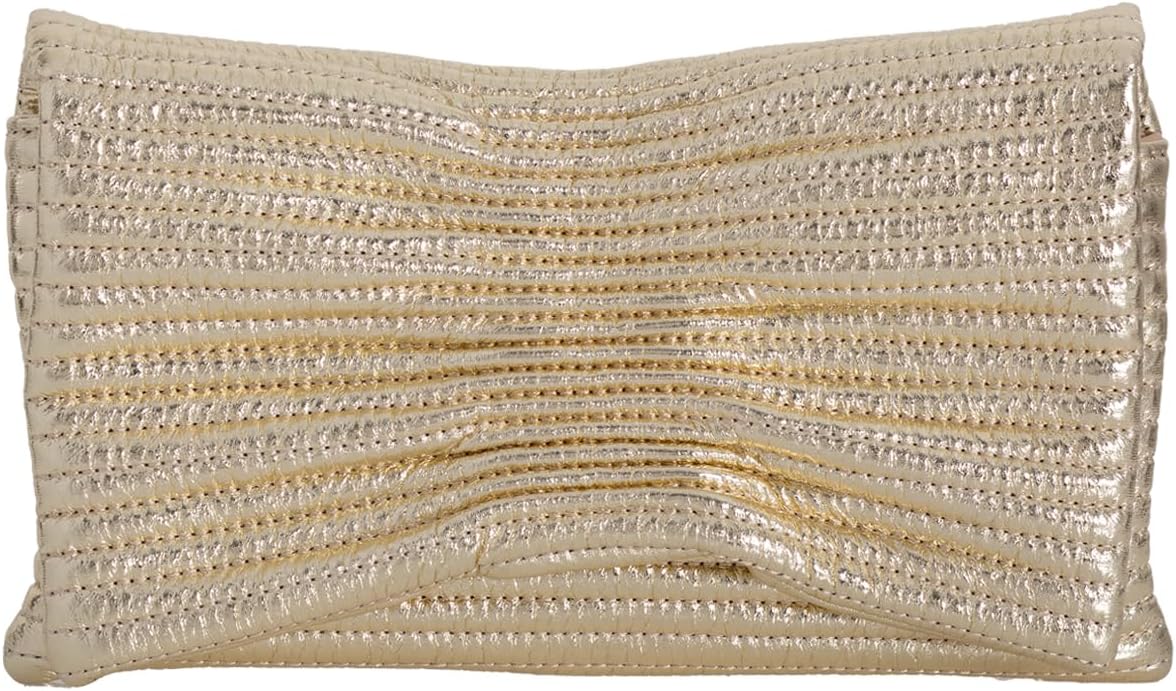 Jnb Metallic Quilted Clutch,Gold44