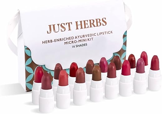 Just Herbs Herb Enriched Ayurvedic Lipstick Shade Sampler Kit