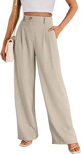 Lillusory Wide Leg Dress Pants Women'S High Waisted Dressy Trousers