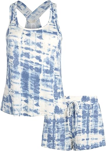 Lucky Brand Women'S Pajama Set - 2 Piece Cross Back Tank Top And Sleep Shorts (S-Xl)