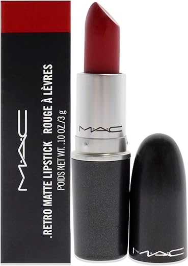 Mac Retro Matte Lipstick Ruby Woo, 1 Count, Multicolor, 0.10 Ounce