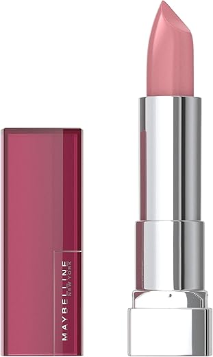 Maybelline Color Sensational Lipstick, Lip Makeup, Cream Finish, Hydrating Lipstick, Born With It, Nude Pink,1 Count